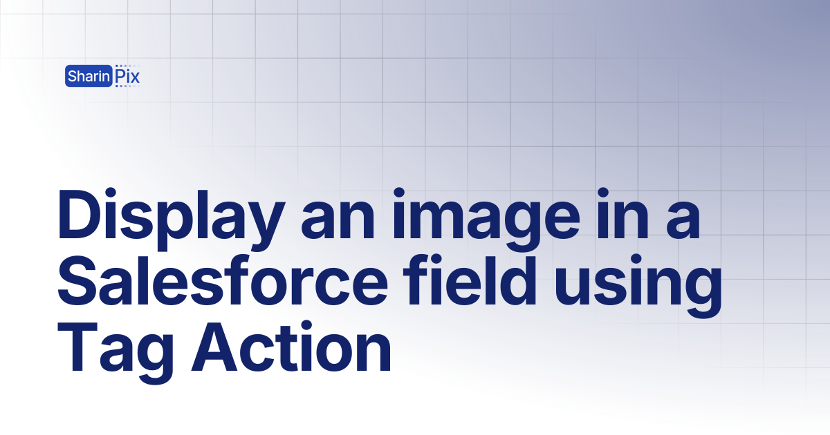 Display an image in a Salesforce field using Tag Action | All Articles ...