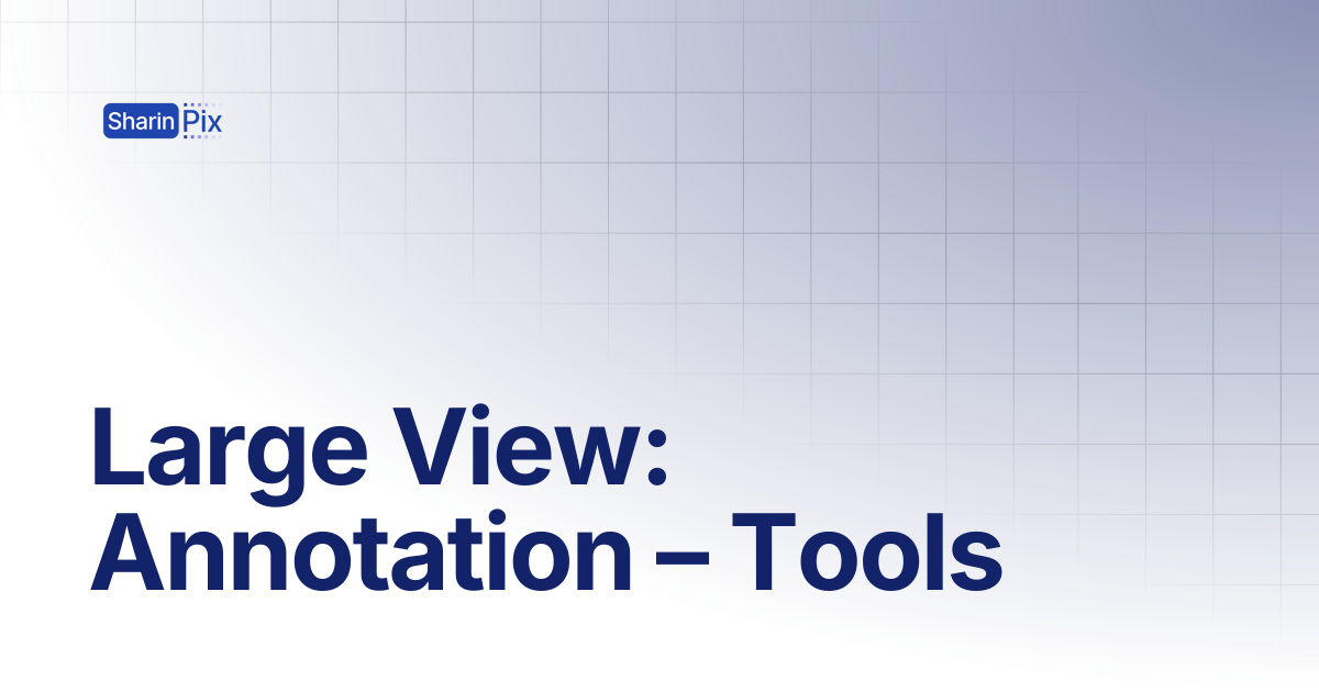 Large View: Annotation – Tools | All Articles | SharinPix Documentation