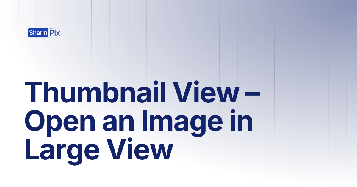 Thumbnail View – Open an Image in Large View | All Articles | SharinPix ...
